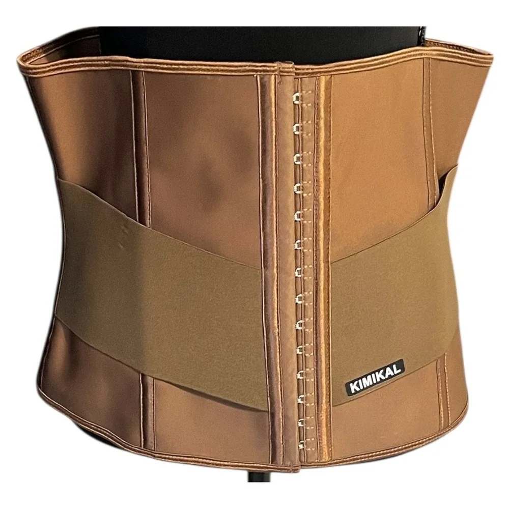 Kimikal‎ Cocoa Brown Waist Trainer Corset Boned Body Shaper Hook Closure